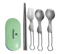 Xanorrg Couvoirs De Camping en Métal Pliant Ensemble Pique-niques Extérieurs Portables Ustensiles Voyage À Fourchette Fourchette