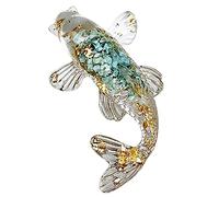 Xanorrg Crystal Crystal Forme Ornements Décoratifs Figurines Décor De Bureau pour Les Décorations Voitures Bureau À Domicile Fiche Poisson Résine