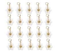 Xanorrg Dainty Crystal Flower Bead Pendant Delicate Flower Bead for Bracelets and Party Jewelry Decoration Earrings