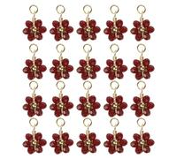 Xanorrg Dainty Crystal Flower Bead Pendant Delicate Flower Bead for Bracelets and Party Jewelry Decoration Earrings