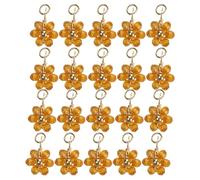 Xanorrg Dainty Crystal Flower Bead Pendant Delicate Flower Bead for Bracelets and Party Jewelry Decoration Earrings