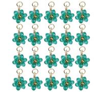Xanorrg Dainty Crystal Flower Bead Pendant Delicate Flower Bead for Bracelets and Party Jewelry Decoration Earrings
