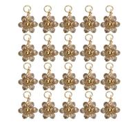 Xanorrg Dainty Crystal Flower Bead Pendant Delicate Flower Bead for Bracelets and Party Jewelry Decoration Earrings