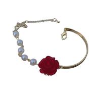Xanorrg De Fleurs en Perles D'imitation Fait À La Main avec des Roses Élégantes Symbolisant Une Amitié Passionnée des Tenues Élégantes