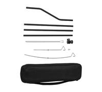 Xanorrg De Lampe Pliante avec 3 Sections Polonais Réglables Portables Porte-Lampes pour Pique-Nique Extérieur Portables De Jardin en Aluminium