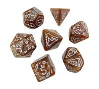 Xanorrg Divertissement De Bureau en Acrylique 7 Pièces Différents Nombres De Dés Faciaux Nombres Numériques Éducatifs Différentes Formes Design Multi-Faces