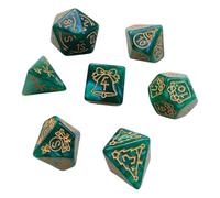 Xanorrg Divertissement De Bureau en Acrylique 7 Pièces Différents Nombres Visages Nombres Éducatifs Dés Polyédriques Différentes Formes Jeu Rôle