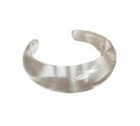 Xanorrg Elegant Clear Resin Floral Print Bracelet for Women Stylish Portable Jewelry Gift Ideas Sweet Pastels Designs Floral Bracelet Women