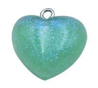 Xanorrg Embellissements De Cœur Scintillant Pendant Small Charm Resin Bijoux Supplies Perles pour Accessoires De Mode