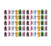 Xanorrg Ensemble De 60 Charmantes Breloques en Résine Faites À La Main Jolis Ornements en Résine d'animaux Dessin Animé Breloques pour Bijoux Et Accessoires Embellissement À