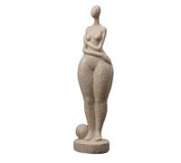 Xanorrg Figurine Artisanale Abstraite De Grosse en Résine Grès Sculpture Dame Ornement pour Maisons Modernes Étagères Bureau Décors Pièce Esthétique