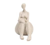 Xanorrg Figurine Artisanale Abstraite De Grosse en Résine Grès Sculpture Dame Ornement pour Maisons Modernes Étagères Bureau Décors Pièce Esthétique
