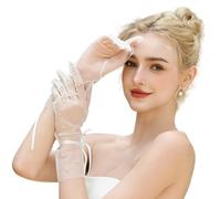 Xanorrg Gants Cloutés Perles Mariage Danse Bals De Fête Alimentation Complète Extensible Pour Les Opéras Concert Gants Mariage Avec