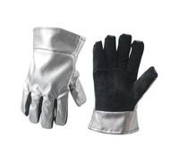 Xanorrg Gants Professionnels Résistants À La Construction en Cuir Robuste Isolation Thermique pour Cuisine en Plein Air Atelier De Soudage Gants Résistants À pour Le Camping