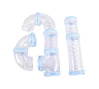 Xanorrg Hamster Tunnel Tube Jouet Lapins Clair Faites-Le Vous-même Assembler Tuyau pour Gerbilles Playtube Tube Tunnel