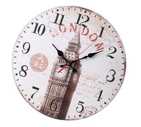 Xanorrg Horloge Murale Ronde Décorative en Bois avec Opérations Silencieuses pour Horloge Intérieure en Bois D'inspiration Vintage