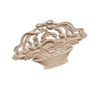 Xanorrg Insert De Porte Architecturale en Bois Élégant avec Applique Florale pour L'amélioration des Meubles Maison Applique Sculpture Vintage en Bois D'hévéa