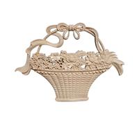 Xanorrg Insert De Porte Architecturale en Bois Élégant avec Applique Florale pour L'amélioration des Meubles Maison Applique Sculpture Vintage en Bois D'hévéa