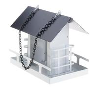 Xanorrg Mangeoire À Oiseaux Suspendus en Plein Air avec Une Station d'alimentation De Capacité Perchée pour Le Jardin Et La Cour Mangeur d'oiseaux en Métal Extérieur