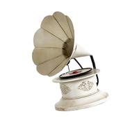 Xanorrg Modèle De Gramophone Décoratif en Métal Présentoir D'étagère Nostalgique Sculpture Phonographe Vintage Centres Table Salon Décors Maison Modèle Gramophone Antique