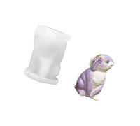 Xanorrg Moule De Lapins en Silicone sans Danger pour Les Aliments Décoration Détaillée Pâques pour Bougies Figurines Et Projets Artisanaux Décoration Maison Lapins Pâques