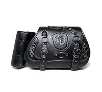 Xanorrg Multifunction PU Motorcycle Bag with Adjustable Straps & Spacious Interior Multifunctional Side for Tool & Essential Punk Styles