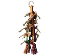 Xanorrg Perroquets Mâcher Jouet Rattan-Ball Maïs-Porte-COB en Bois Divertissement Coloré pour Les Petits Oiseaux Moyens Macaws Mâches De Chasseur De Recherche