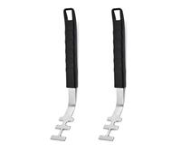 Xanorrg Poignée De Grille en Acier Inoxydable Poignée Barbecue Lève-Cuisine Résistant À La Outil Camping Lève-grilles Durables