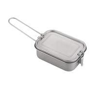 Xanorrg Portable en Alliage Métal Rectangle À Lunch Boîte Lunch Boîte Déjeuner