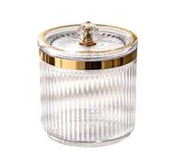 Xanorrg Pot De Rangement Salle Bain Pour Boules Coton Tampons Maquillage D'accessoires Maquillage Avec Couvercle Protection Distributeur Cure-dents Conteneur Anti-poussière
