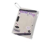 Xanorrg Transparent 3Inch PVC Zipper Card Holder For Korean Styles Compact Photo Storage Pouches With Multi Functional Design Transparent PVC Card Holder