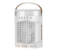 Xanorrg Ventilateur sans Lame avec Réservoirs De Brumisation Et Vitesses Réglables Climatisation Portable avec 7 Couleurs Lumière Nuit pour Le Bureau Bureau La Chambre