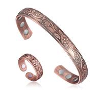 Xanthelle Bracelet en cuivre pour femmes, bracelet avec aimants pour vitalité