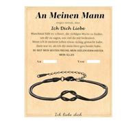 Xanthelle cadeaux pour hommes, bracelet pour hommes & cadeaux de Noël pour partenaire, bracelet Je t'aime pour homme, cadeau d'anniversaire & anniversaire de mariage