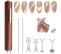 Xanthelle Cat Eye Magnet, 13 pièces set de nail art avec stylo magnétique et accessoires, outil de design professionnel pour vernis à ongles cat eye et ongles en gel UV