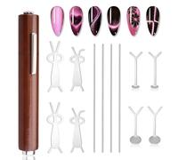 Xanthelle Cat Eye Magnet, 13 pièces set de nail art avec stylo magnétique et accessoires, outil de design professionnel pour vernis à ongles cat eye et ongles en gel UV