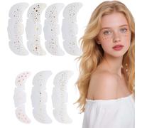 Xanthelle Glitter Freckles, 14 paillettes dorées de festival, tatouages paillettes pour le visage, fausses taches mignonnes pour femmes, patches scintillants pour festival