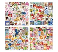 Xanthelle Sticker Aesthetic, 200 pièces pour Scrapbooking & Stickers pour Journal, Bullet Journal & Sticker Book, Kawaii & Cute, Vintage Food