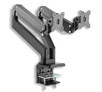 Xantron Bras Écran PC 2 moniteurs 13-35 Pouces, Hauteur réglable | Double articulation pour écrans plats et incurvés, rotatifs, gestion des câbles, VESA 75/100, 15 kg chacun