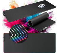 Xantron® MousePad-RGB-1 Grand tapis de souris LED Gaming RGB 800x300 XXL avec glissement parfait /Tapis de bureau Gaming/Tapis de souris éclairé