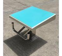 XaoHuaS Plateforme de plongée 1 pièce - Planche de plongée Professionnelle antidérapante inclinée à 15° for Usage intérieur/extérieur, supporte Une capacité de Charge de 600 LB(Blue and White)