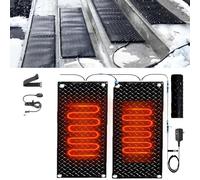 XaoHuaS Tapis de Fonte de Neige - Vitesse de Fonte de 5 cm/h, Caoutchouc antidérapant et imperméable, idéal for l'extérieur, Puissance de 360 W avec Cordon de 1,8 m(25.4x120cmx2Pcs)
