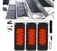 XaoHuaS Tapis de Fonte de Neige - Vitesse de Fonte de 5 cm/h, Caoutchouc antidérapant et imperméable, idéal for l'extérieur, Puissance de 360 W avec Cordon de 1,8 m(25.4x76.2cmx3Pcs)