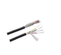 XaoLaoC Câble audio blindé 2-4 conducteurs, isolé en PVC, for haut-parleurs et écouteurs, 10 m, câble de contrôle de signal en cuivre 30 AWG(Black,10M-30AWG (4CORES))