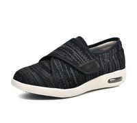 XAOLPLH Chaussures de Marche orthopédiques pour diabétiques Antidérapante Réglables Sandales Chaussures de Sport réglables Maille Hommes Femmes pour Personne Âgée Pieds Gonflés Arthrite Oedème,42
