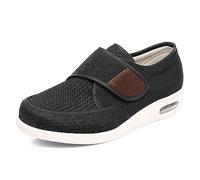 XAOLPLH Chaussures Diabétiques, Chaussures Pieds Larges pour Âgées, Oedeme Pantoufle Été Reglable, Chaussure Orthopedique Homme, Sandales Homme Personne Âgée