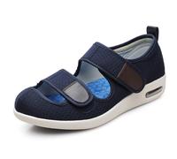 XAOLPLH Chaussures Diabétiques Confortables pour Femmes Plats Large Ajustable Baskets De Marche Respirantes pour Personnes Âgées Réglable Œdème Orthopédique Chaussures,39
