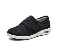 XAOLPLH Chaussures diabétiques pour hommes Pantoufles pour personnes âgées Très Large Chaussons pour l'œdème et les pieds enflés Antidérapant avec 3 paires de semelles amovibles,40.5