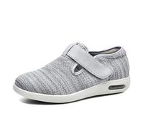 XAOLPLH Chaussures diabétiques pour hommes Pantoufles pour personnes âgées Très Large Chaussons pour l'œdème et les pieds enflés Antidérapant avec 3 paires de semelles amovibles,45
