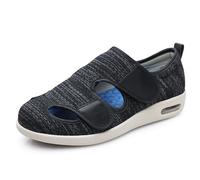 XAOLPLH Chaussures diabétiques pour hommes Pantoufles pour personnes âgées Très Large Chaussons pour l'œdème et les pieds enflés Antidérapant avec 3 paires de semelles amovibles